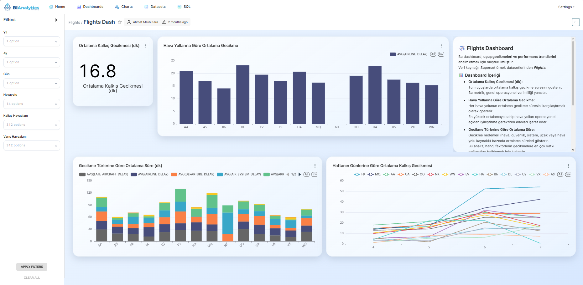 BIAnalytics Raporlama Arayüzü